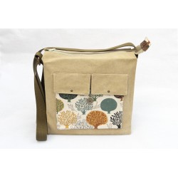 bolso mediano beige arboles