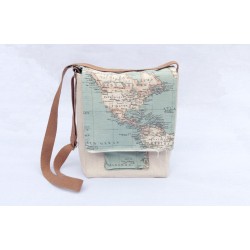 bolso pequeño mapa azul