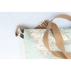 bolso pequeño mapa azul