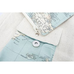 bolso pequeño mapa azul